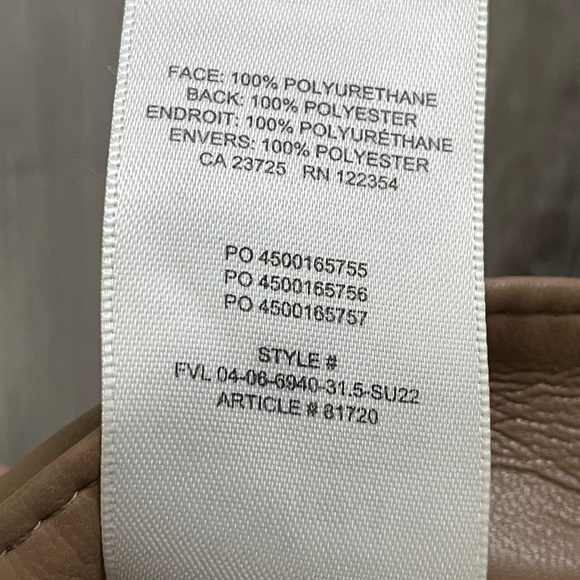 Wilfred Aritzia The Melina Faux Leather Pant Size 0 Inseam 30 Tan Brown - Picture 8 of 11